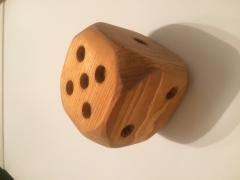 Obrázek: Dřevěná hrací kostka malá 7,5 x 7,5 cm