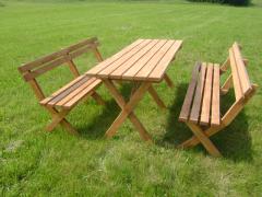Obrázek: Zahradní set: stůl + 2x lavice ZSK006